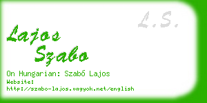 lajos szabo business card